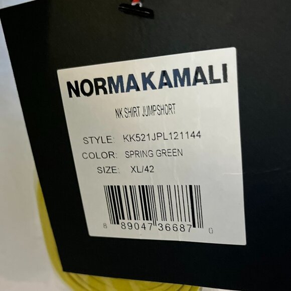 Norma Kamali Woman's Yellow NK Shirt Jumpshort Sz XL - Picture 4 of 14
